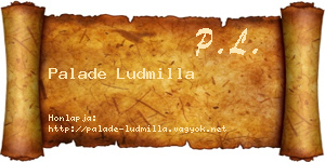 Palade Ludmilla névjegykártya